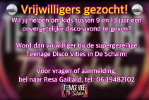 Vrijwilligers gezocht Teenage Vibe